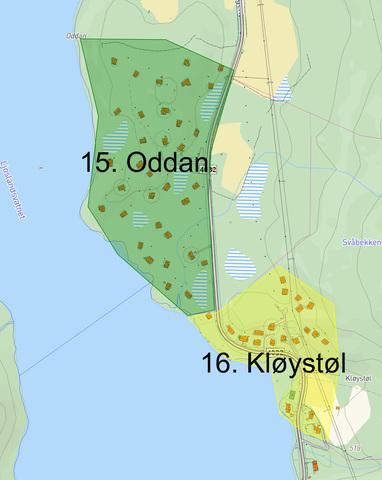 Hytteområder Ljosland sør