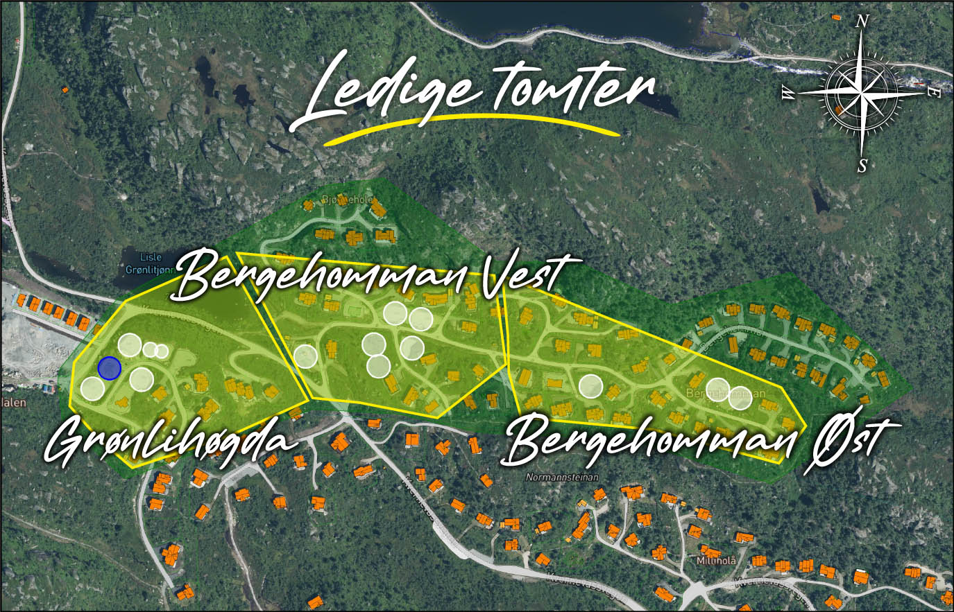 ledige tomter i Ljosland